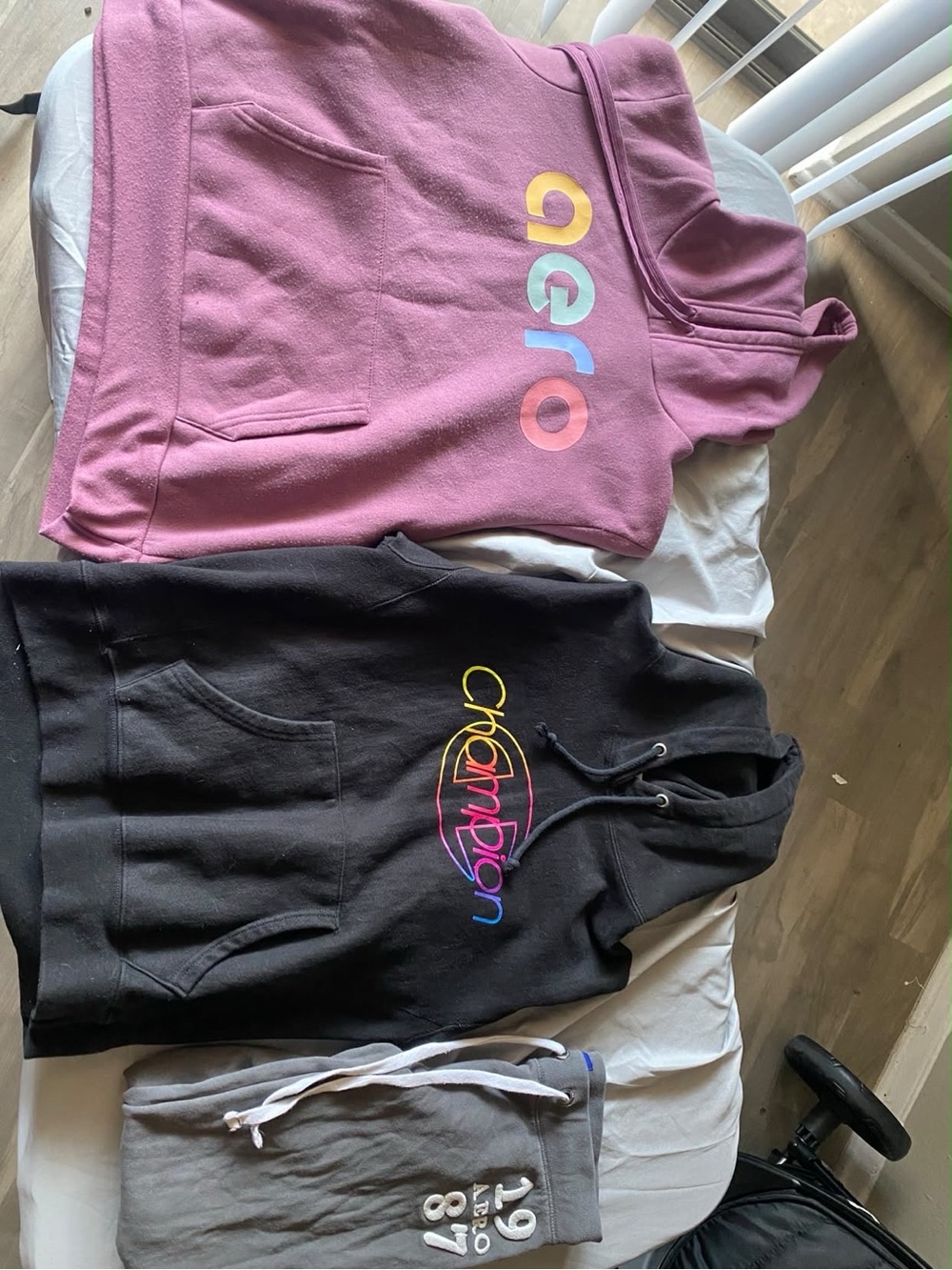 Aeropostale Mauve Hoodie with Multicolor Logo